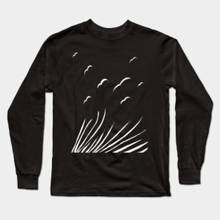 Birds and Grass Long Sleeve T-Shirt